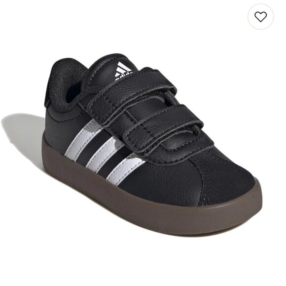 Adidas Unisex-Kids VL Court 3.0 Elastic Lace, Black/White/Black - Picture 1 of 7
